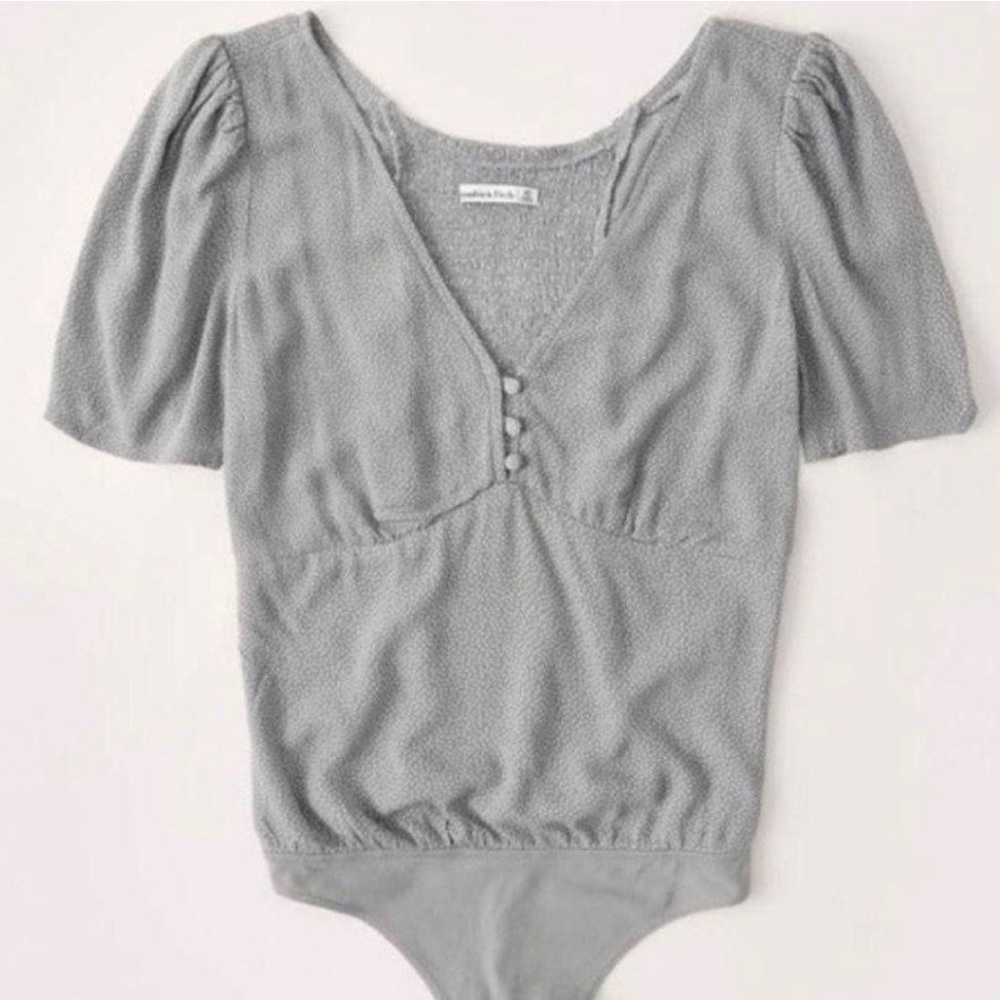 Abercrombie and Fitch Sage Green Polka Dot Bodysuit